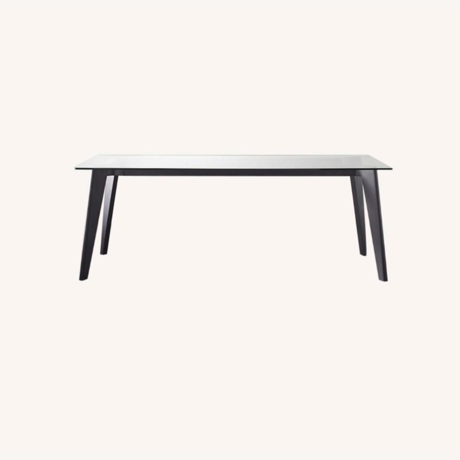 CB2 Harper Black Dining Table with Glass Top - image-5