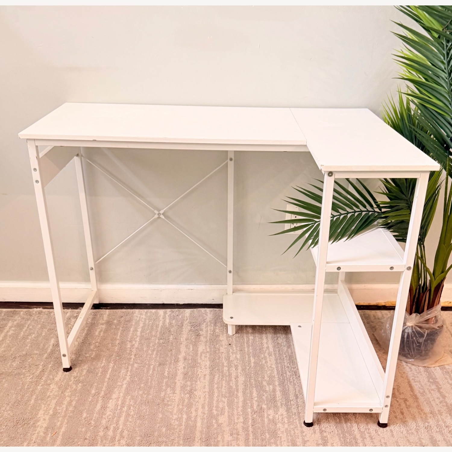 Amazon White Wood Desk - image-3
