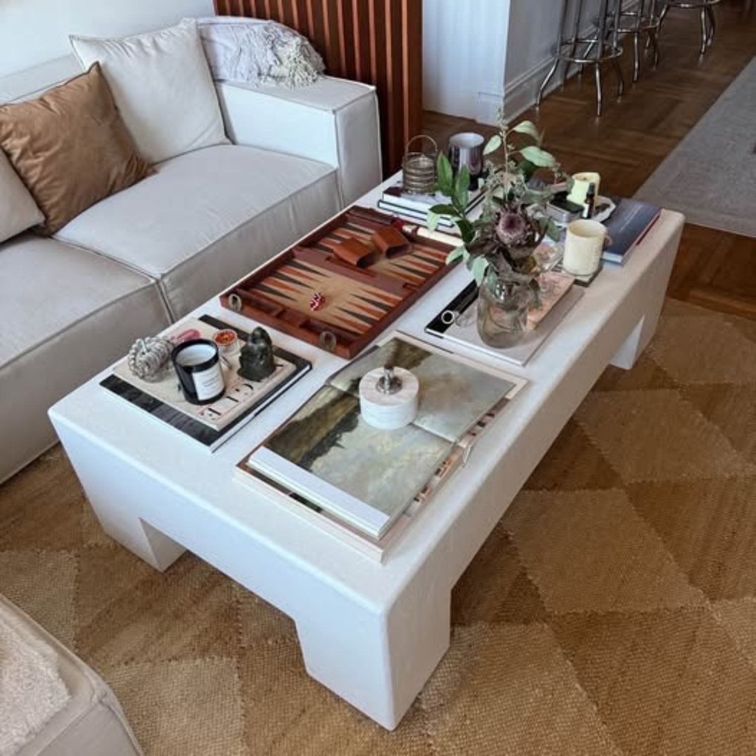 Williams Sonoma White Coffee Table - image-4