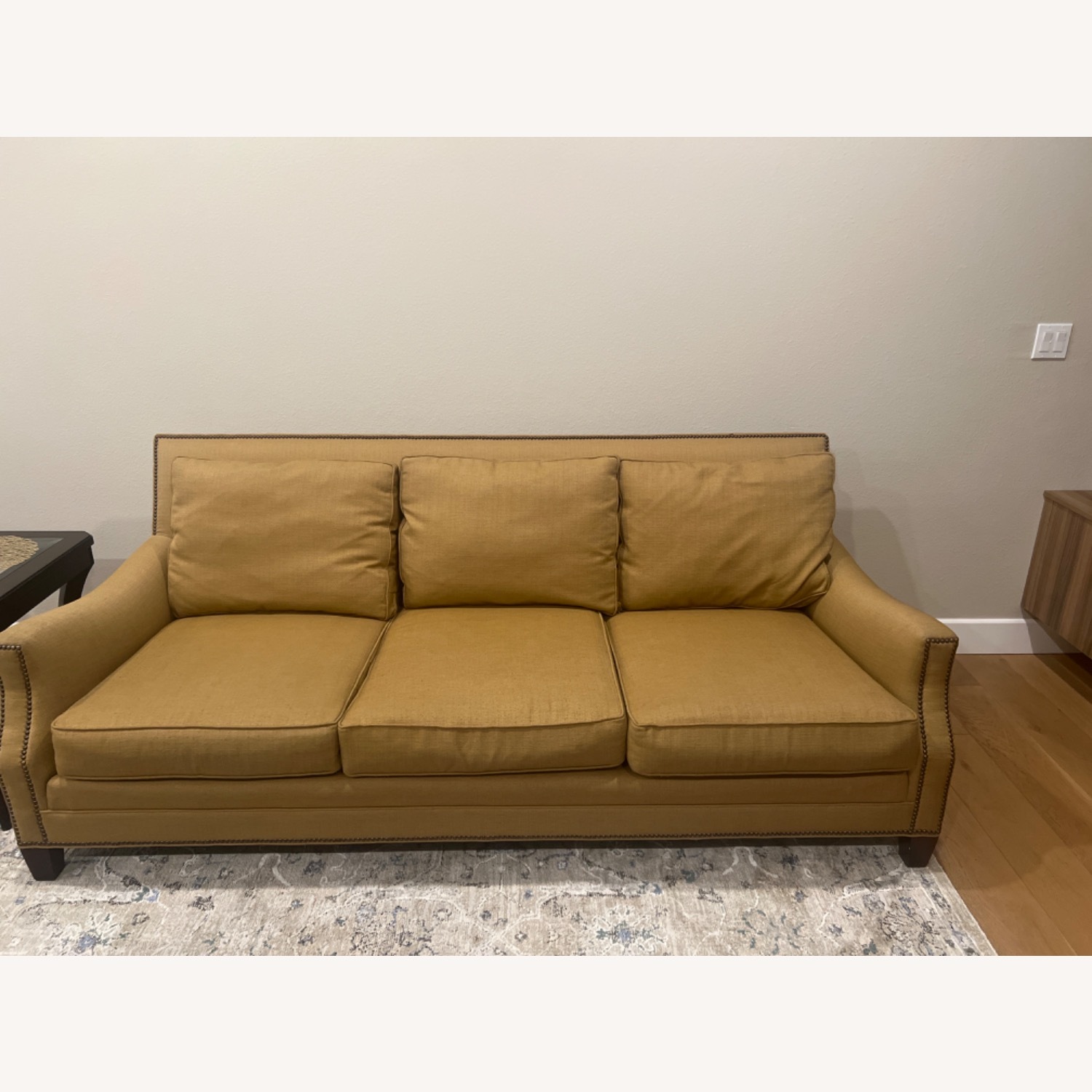 Yellow Fabric 3+ Seater Sofa - image-1