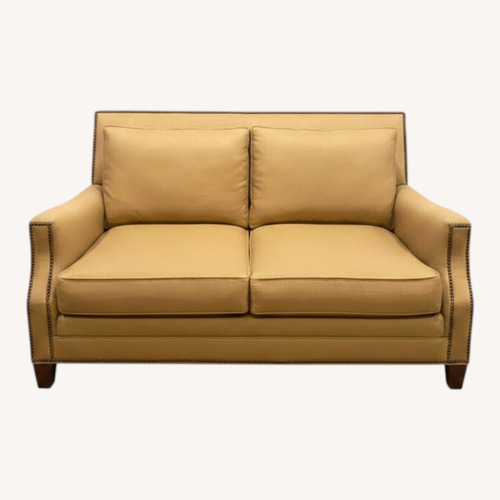 Used Yellow Fabric 2 Seater Sofa for sale on AptDeco