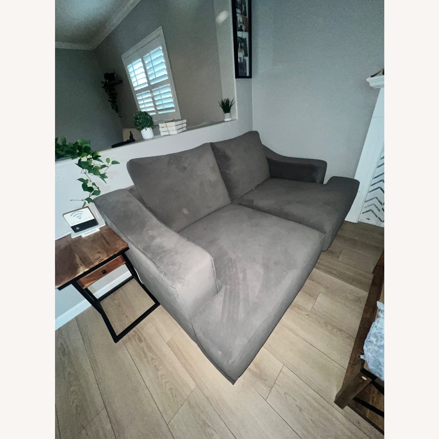 Living Spaces Dark Gray 3+ Piece Sectional - image-4