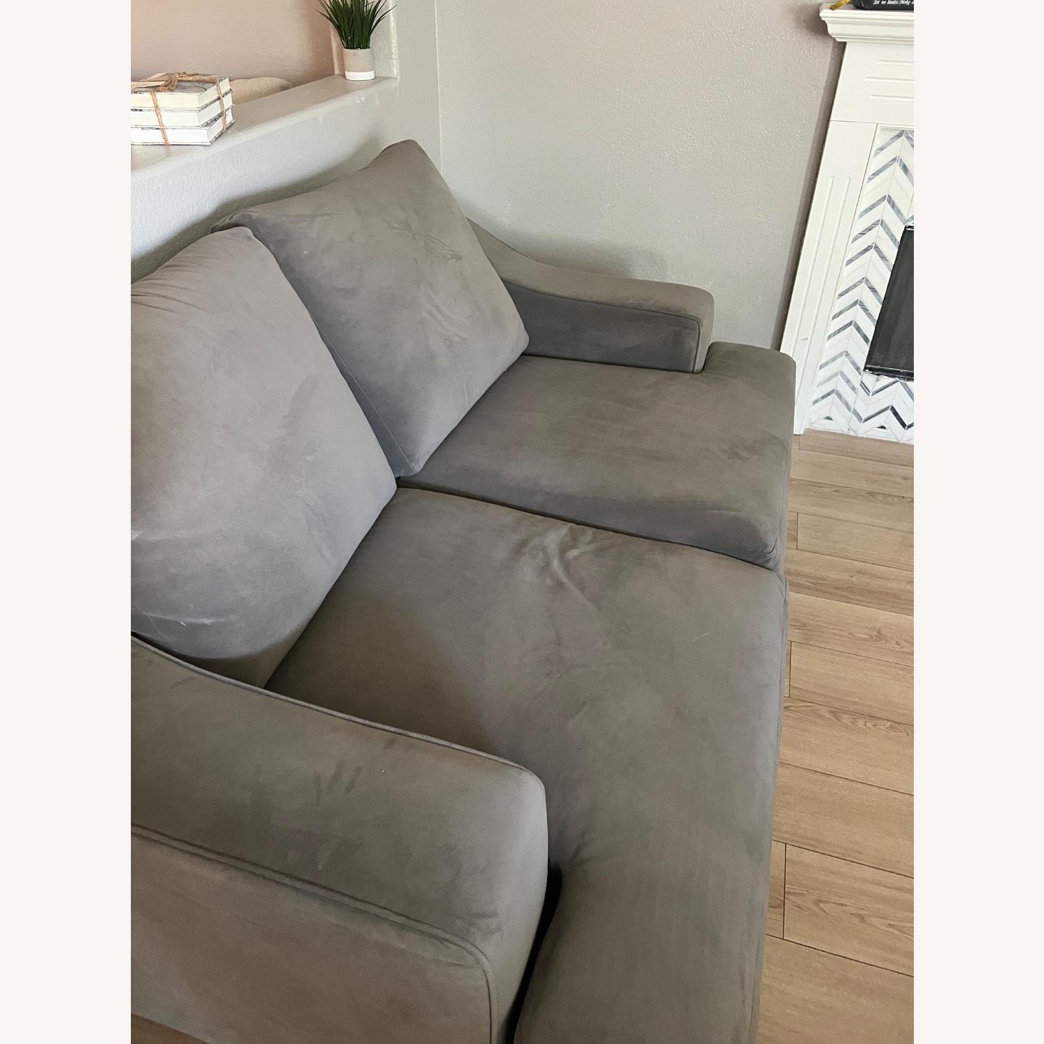 Living Spaces Dark Gray 3+ Piece Sectional - image-1