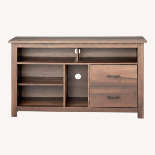 Used Dark Brown Wood Media Storage for sale on AptDeco