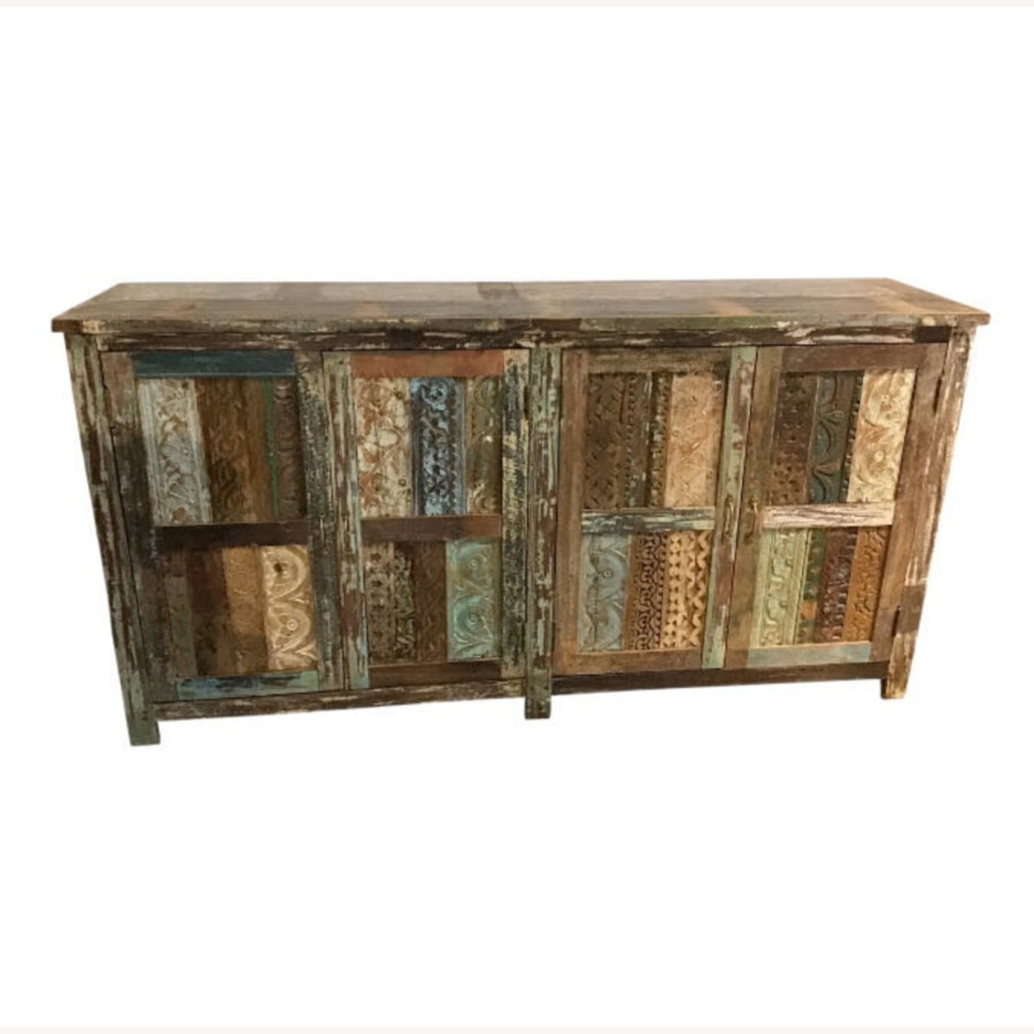 Rustic Reclaimed Wood 4-Door Buffet - image-1