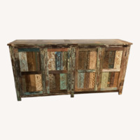 Rustic Reclaimed Wood 4-Door Buffet