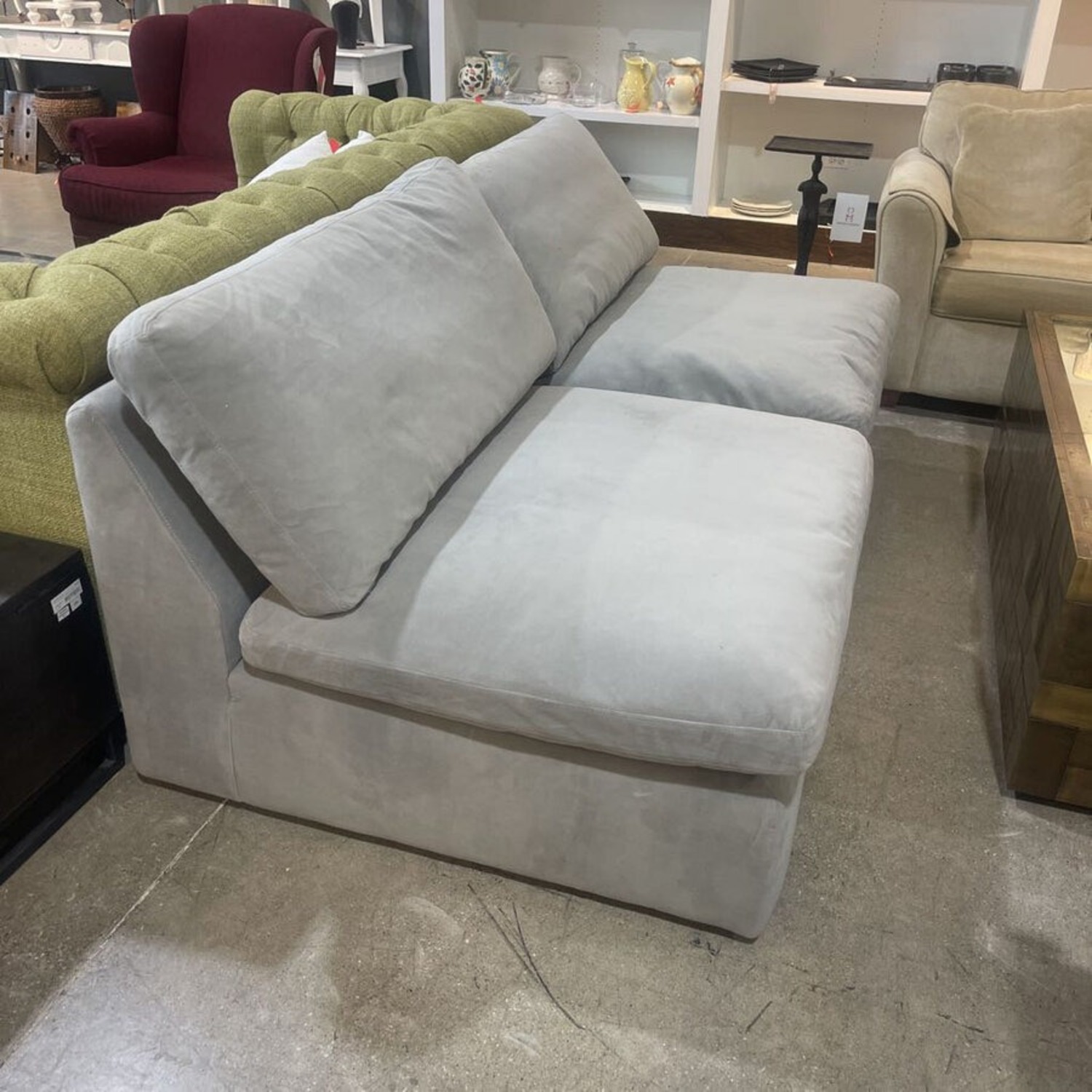 2pc Armless Sofa Grey - image-2