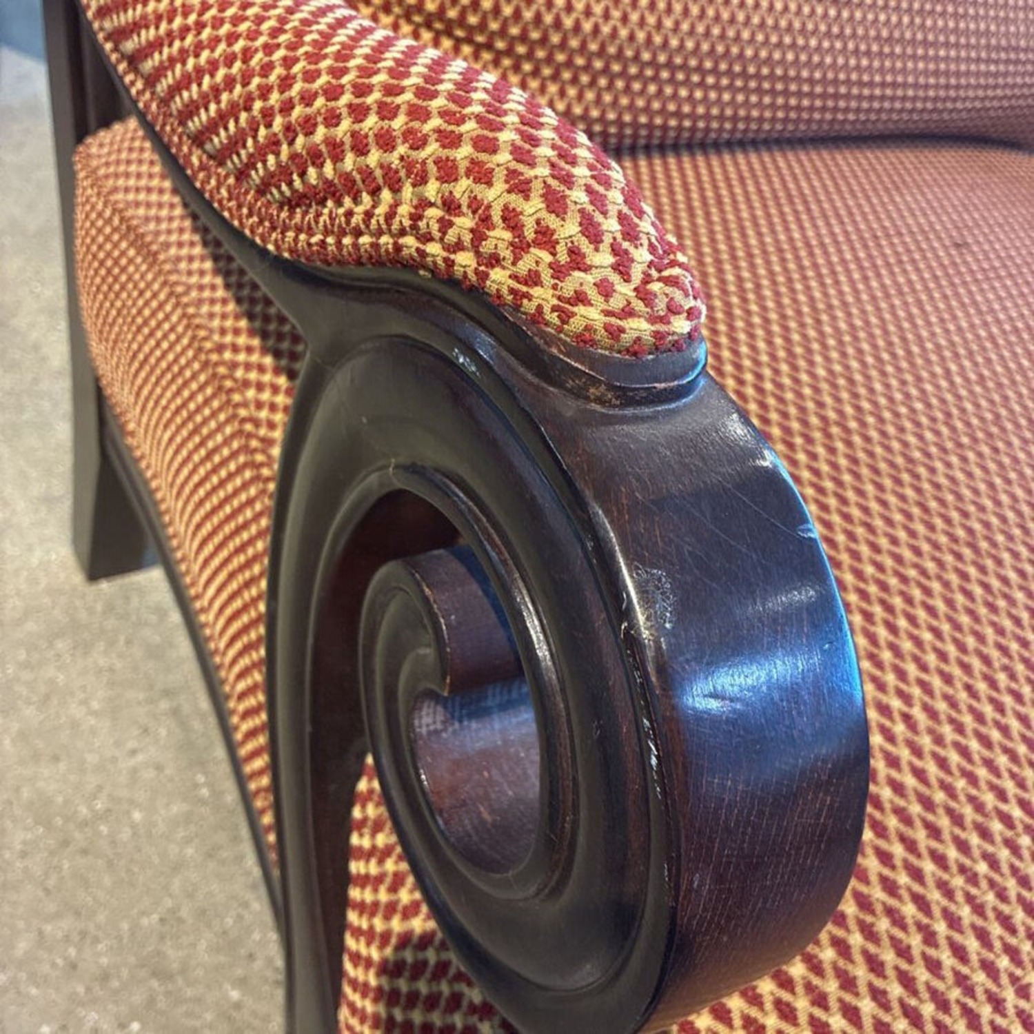 Doti French Empire Oversized Scroll Armchair - image-8