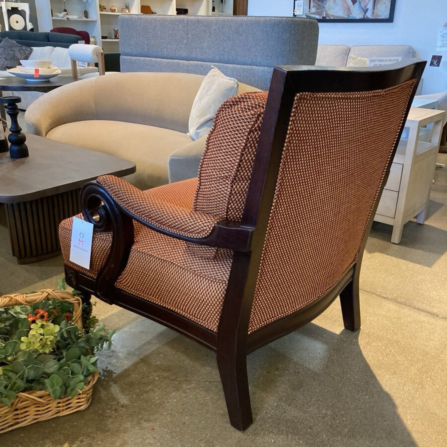 Doti French Empire Oversized Scroll Armchair - image-4