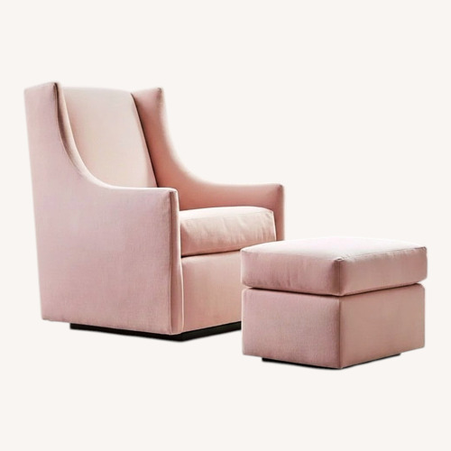 Used Graham Pink Nursing Chair and Ottoman  for sale on AptDeco