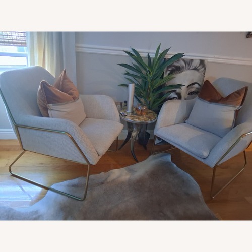 Used West Elm Natural Fabric Accent Chairs for sale on AptDeco