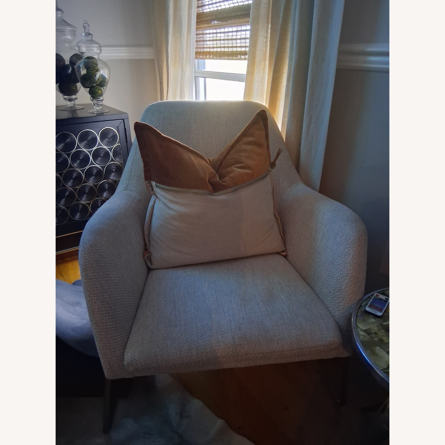 West Elm Natural Fabric Accent Chairs - image-2