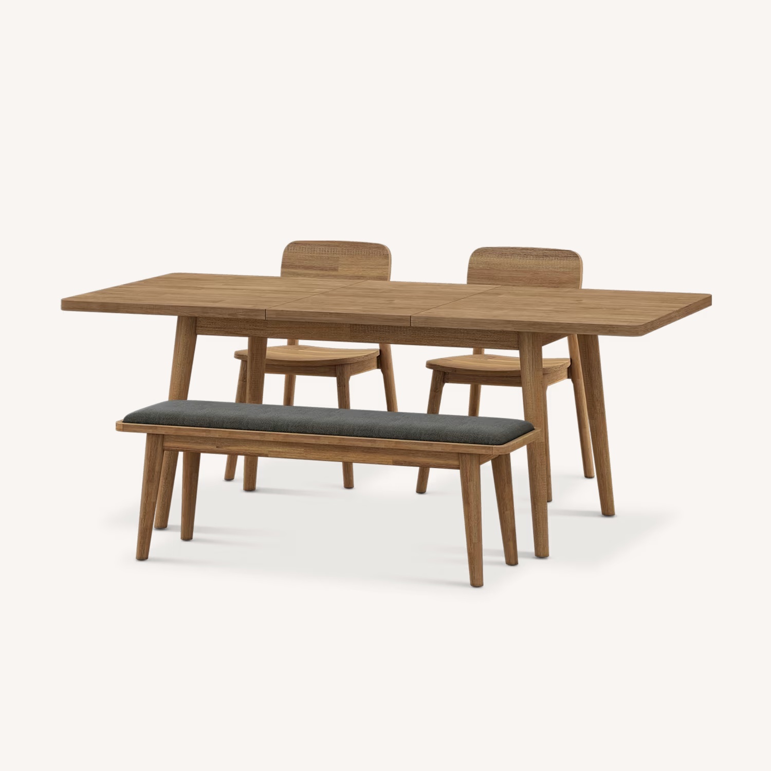 Castlery Seb Wood Dining Set w 2 Chairs & Bench - image-8