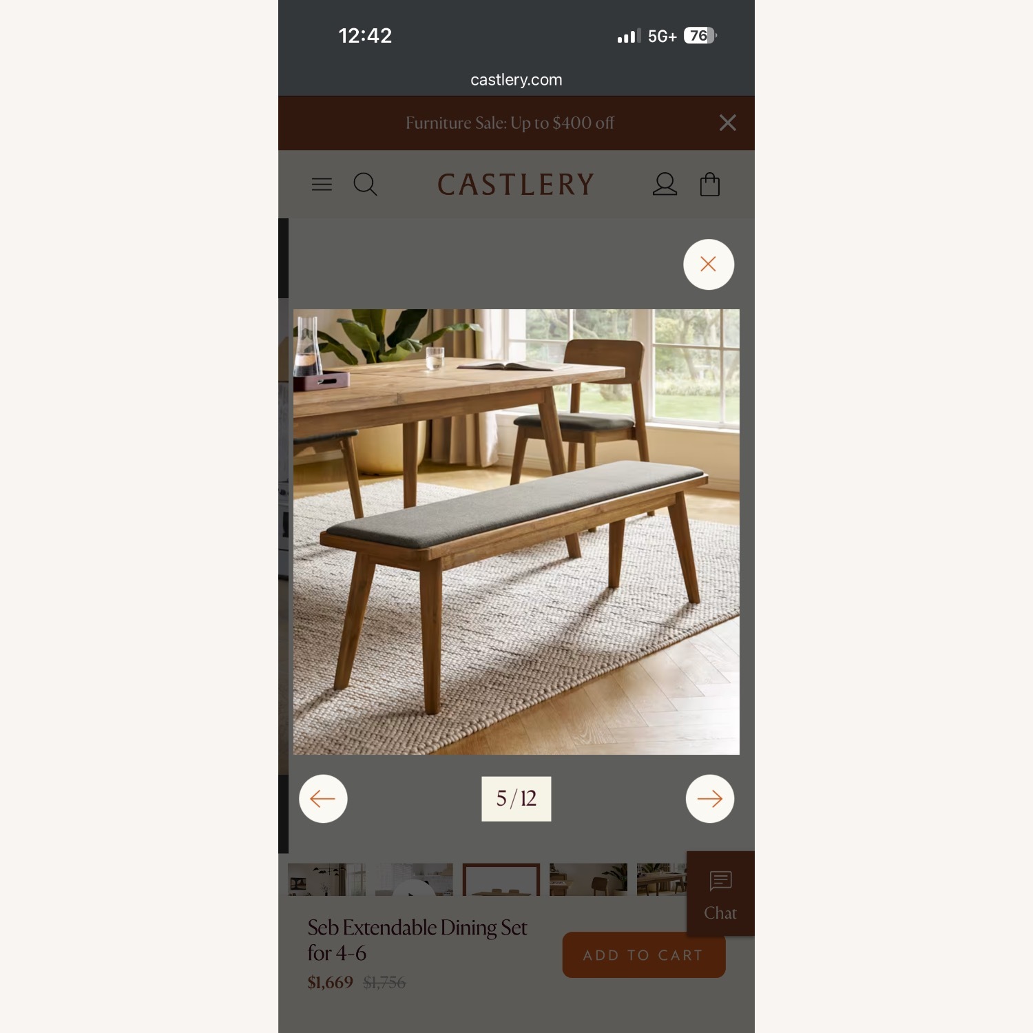 Castlery Seb Wood Dining Set w 2 Chairs & Bench - image-5