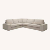 IKEA Natural Fabric 2 Piece Sectional