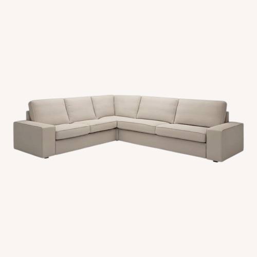 Used IKEA Natural Fabric 2 Piece Sectional for sale on AptDeco
