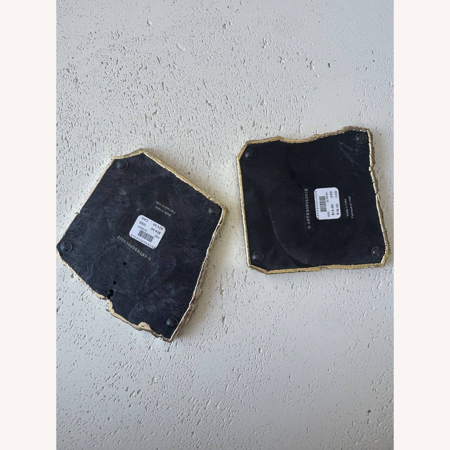 Anthropologie Black Coasters - image-2