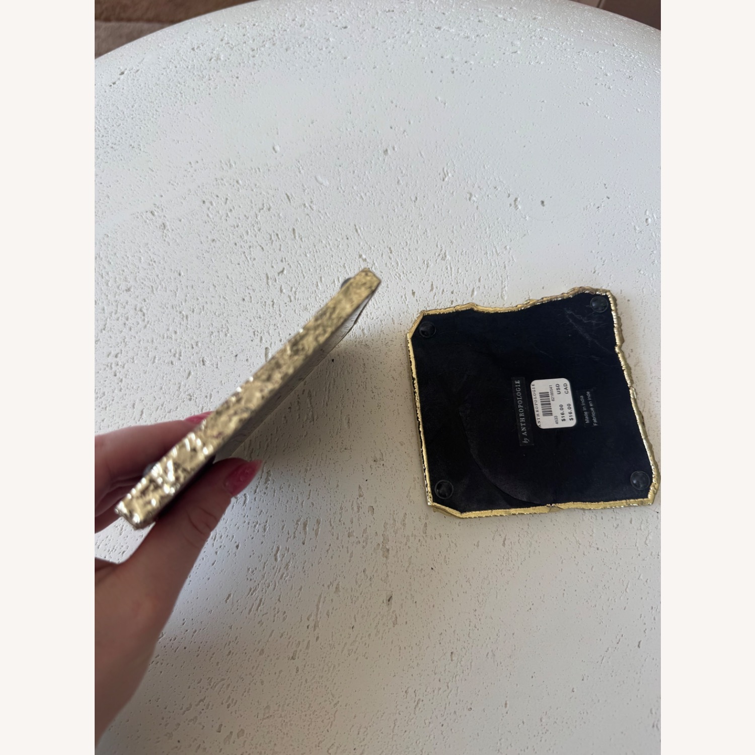 Anthropologie Black Coasters - image-3