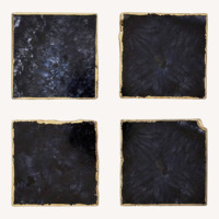 Anthropologie Black Coasters