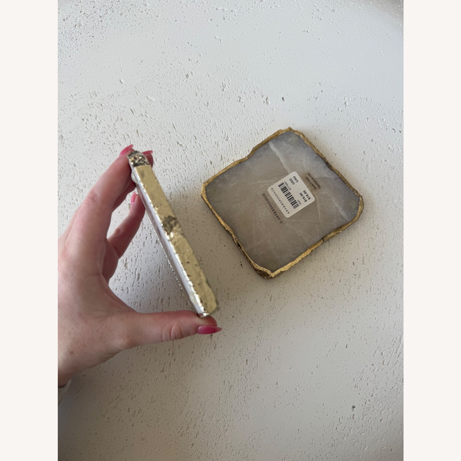 Anthropologie White Coasters - image-2