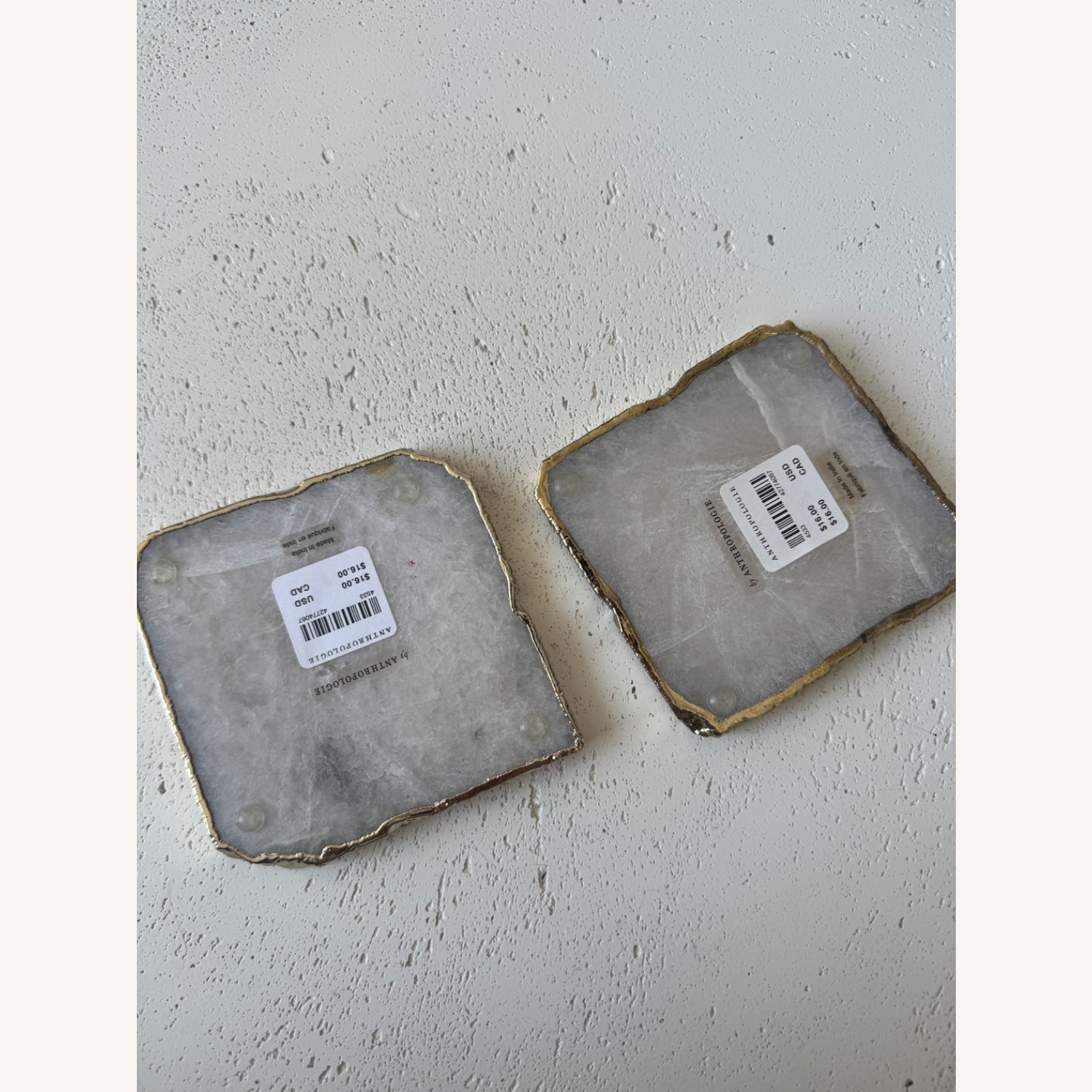 Anthropologie White Coasters - image-3