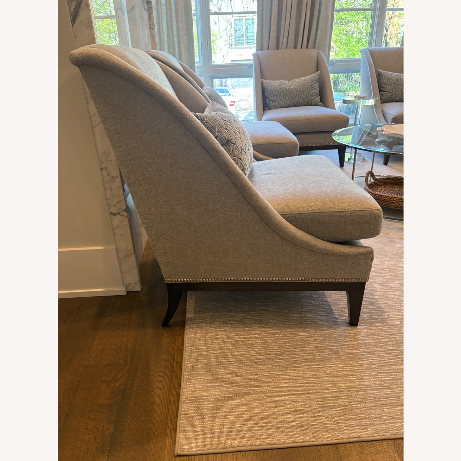 Set of 4 Vanguard Light Gray Accent Chairs - image-3