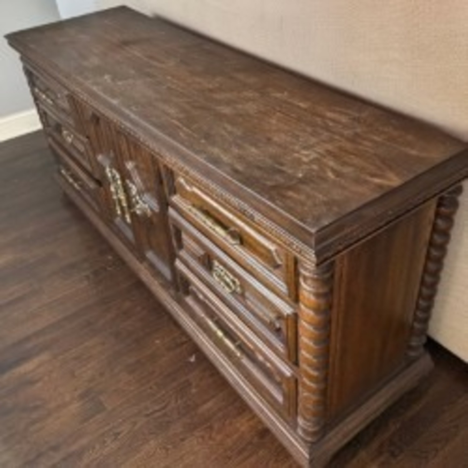 Vintage/Antique Finds Dark Brown Wood Dresser - image-3