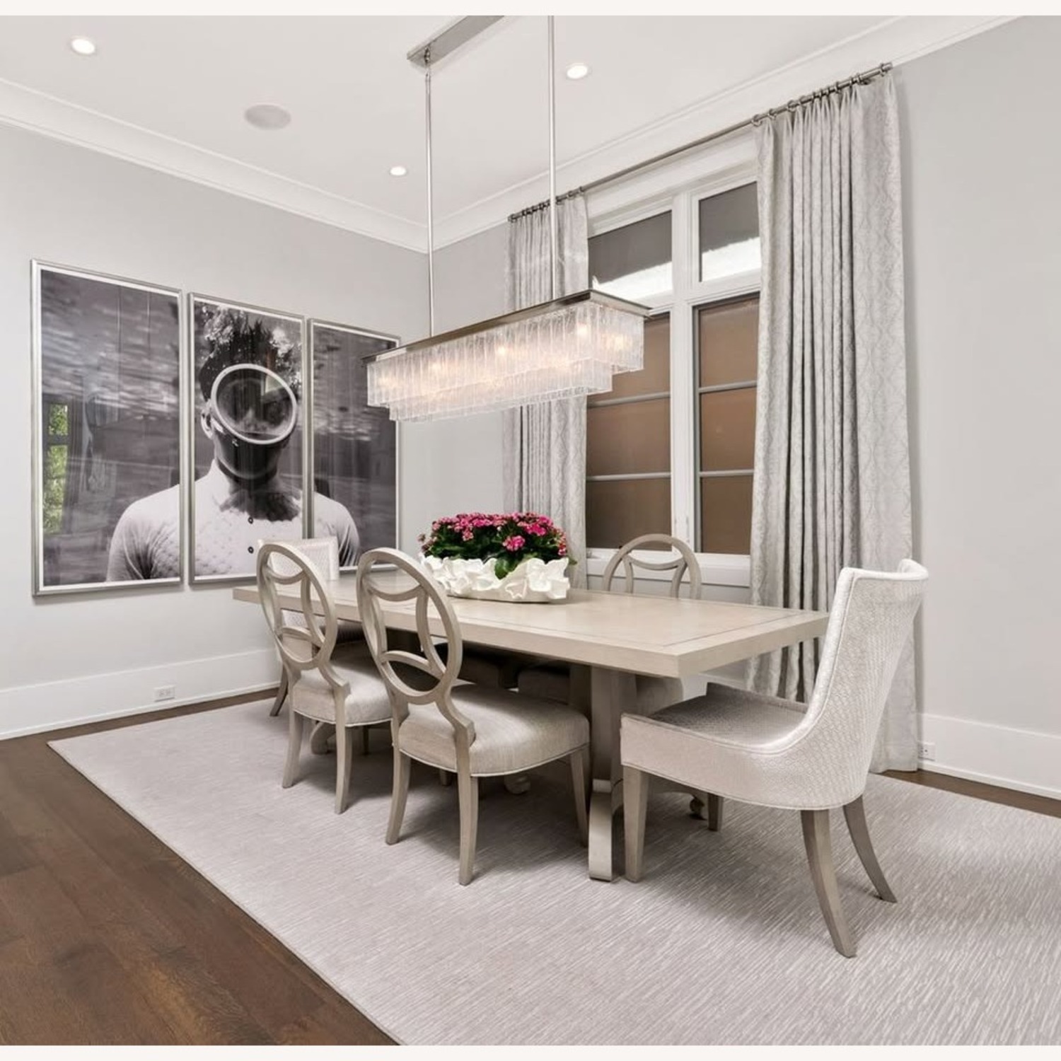 Timothy Oulton Silver Metal Ceiling Lamp - image-1