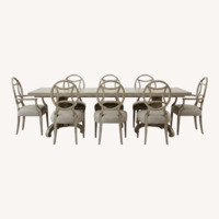 Bernhardt Furniture Light Gray Wood 7pc Dining Set