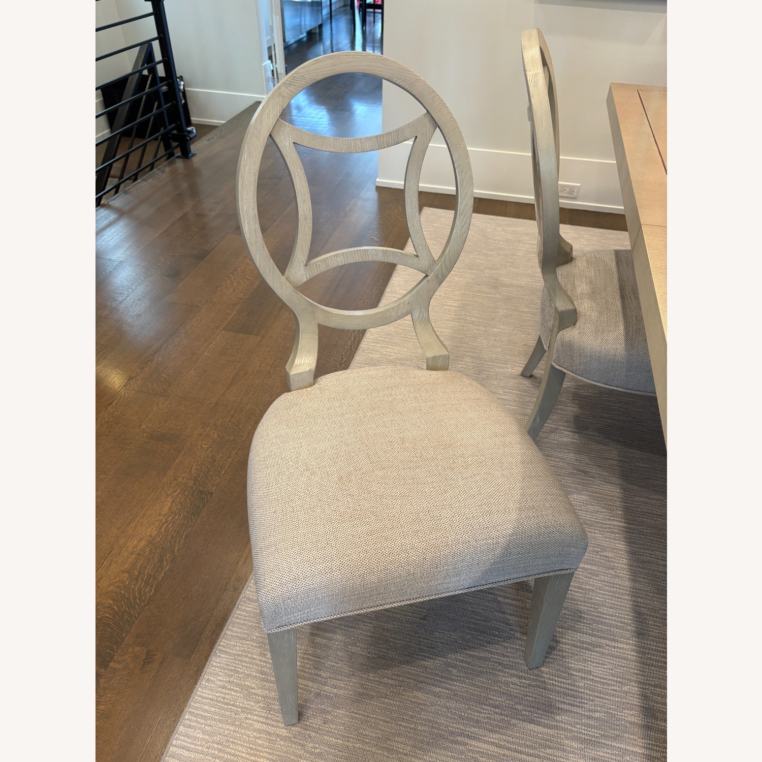 Bernhardt Furniture Light Gray Wood 7pc Dining Set - image-4