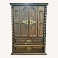 Vintage/Antique Finds Dark Brown Wood Armoire