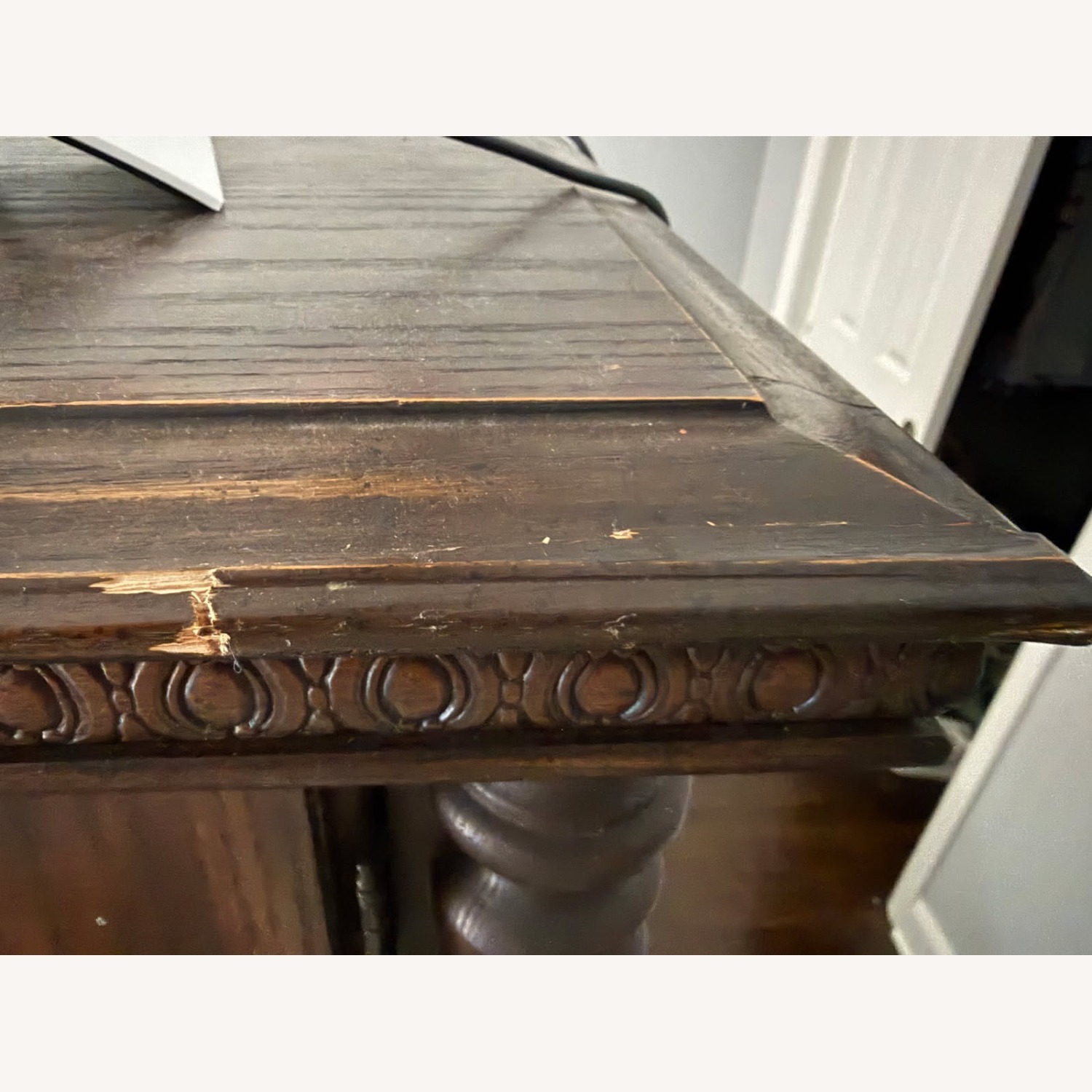 Vintage/Antique Finds Dark Brown Wood Armoire - image-4