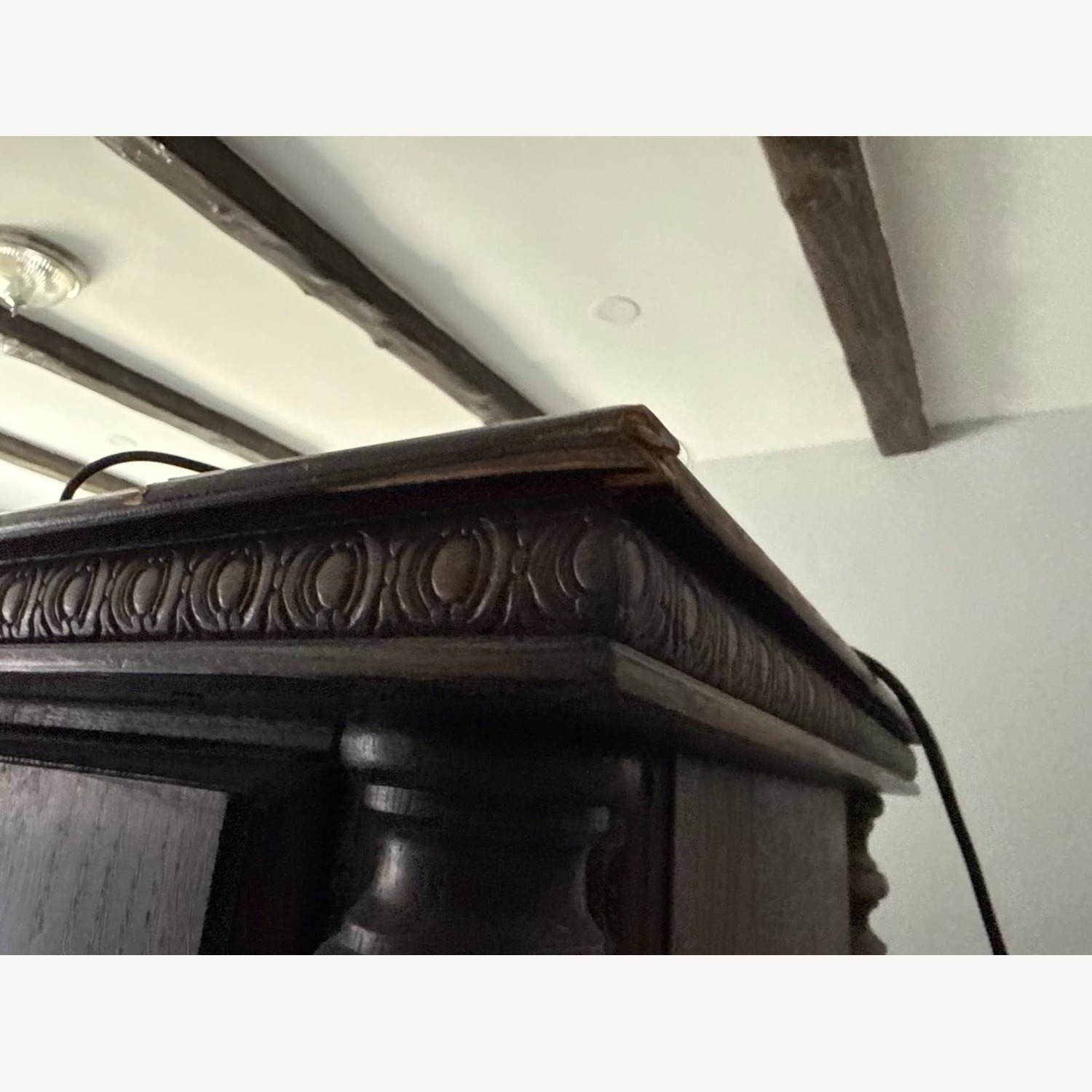 Vintage/Antique Finds Dark Brown Wood Armoire - image-1