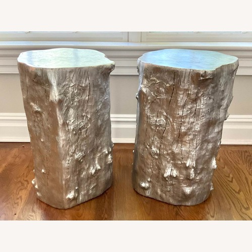 Used Mitchell Gold + Bob Williams Silver Side Tables for sale on AptDeco
