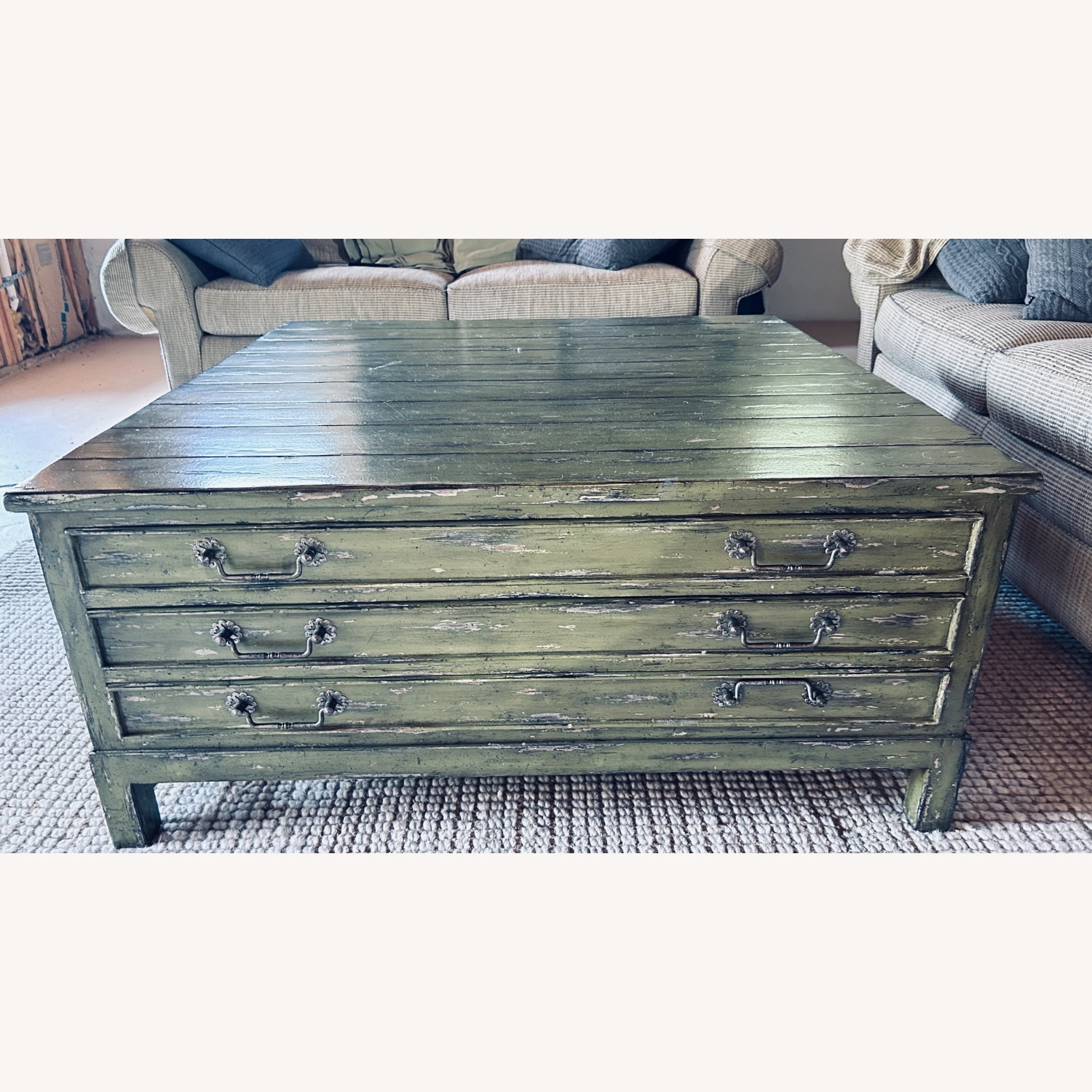 Taylor Made Custom Furniture Green Coffee Table - image-4
