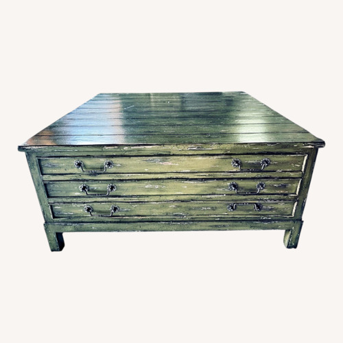 Used Taylor Made Custom Furniture Green Coffee Table for sale on AptDeco