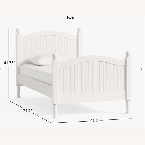 Used Pottery Barn Kids Catalina White Wood Twin Bed for sale on AptDeco
