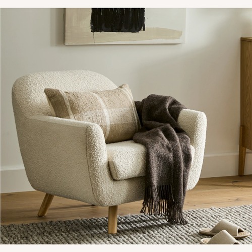 Used Article Gabriola 34" Lounge Chair - Ivory Bouclé for sale on AptDeco