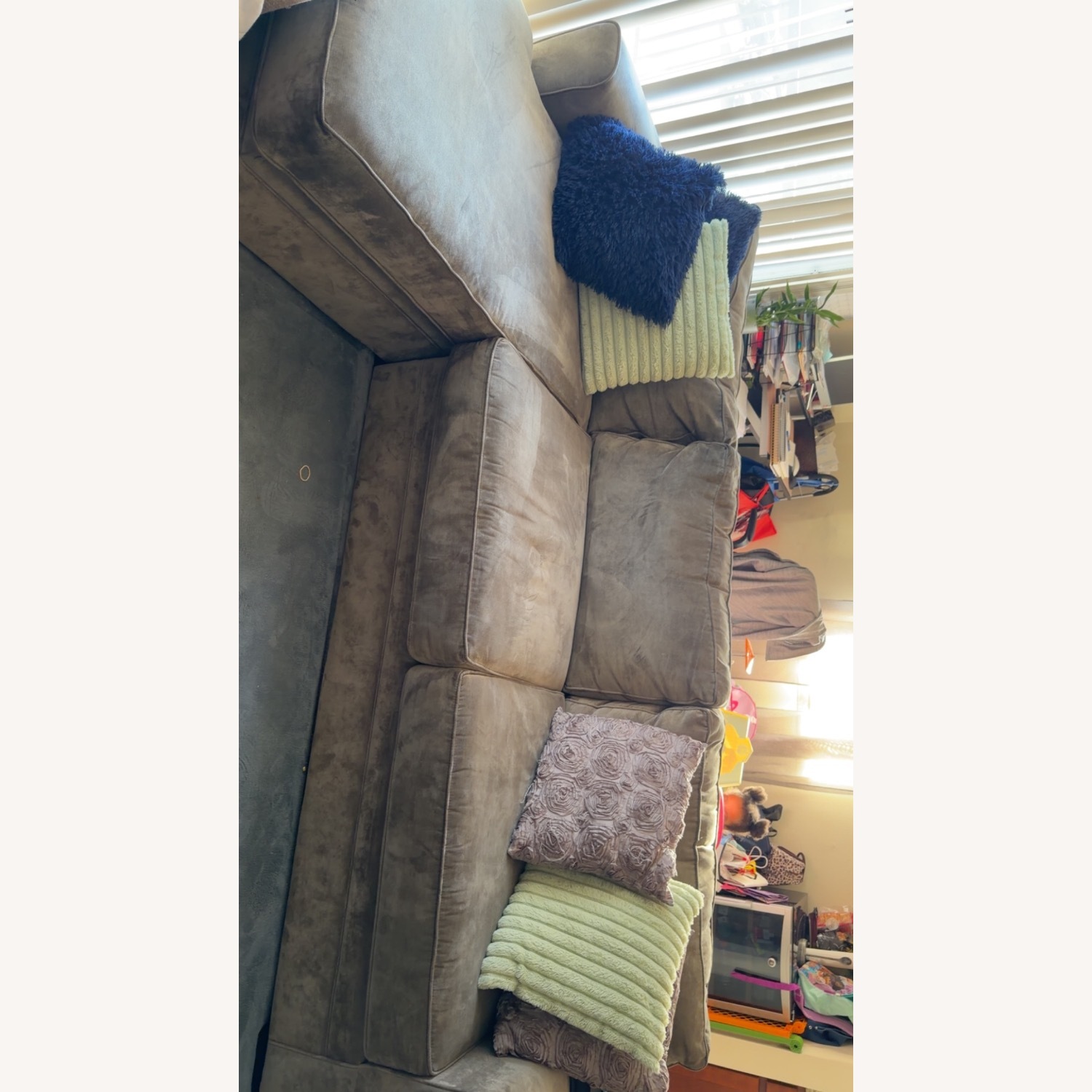 Raymour & Flanigan Dark Gray Fabric Sleeper Sofa - image-1