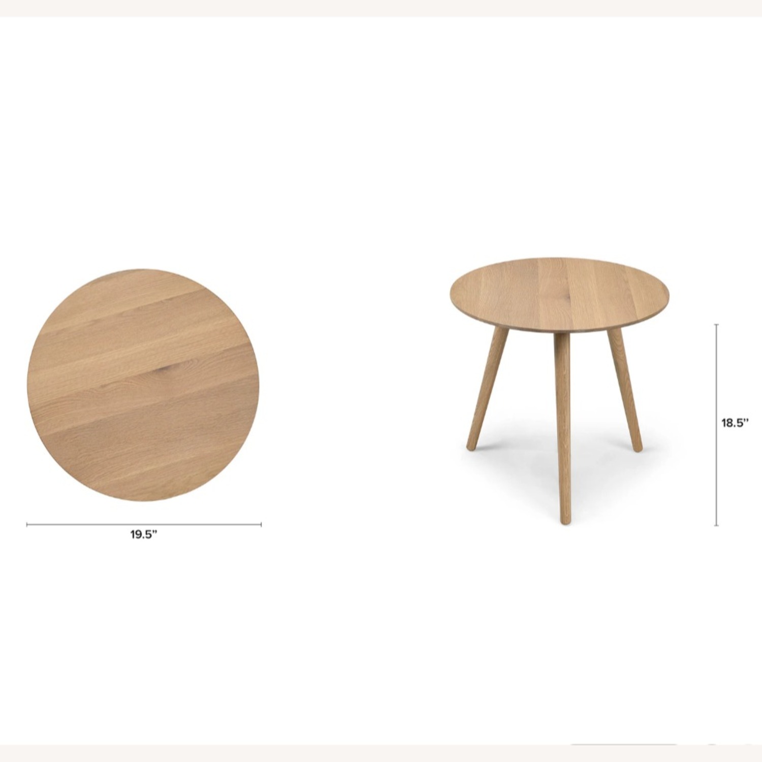 Article Amoeba Light Brown Wood Side Table - image-5