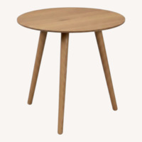 Article Amoeba Light Brown Wood Side Table