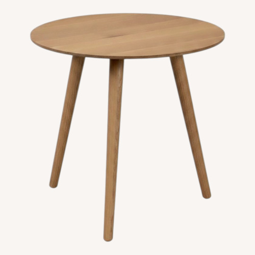Used Article Amoeba Light Brown Wood Side Table for sale on AptDeco