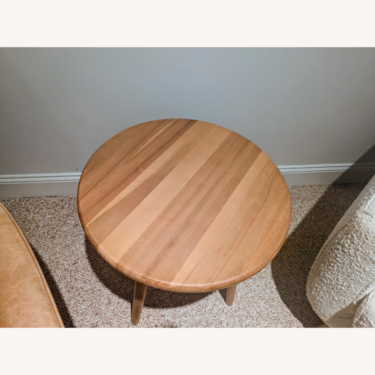 Article Amoeba Light Brown Wood Side Table - image-3