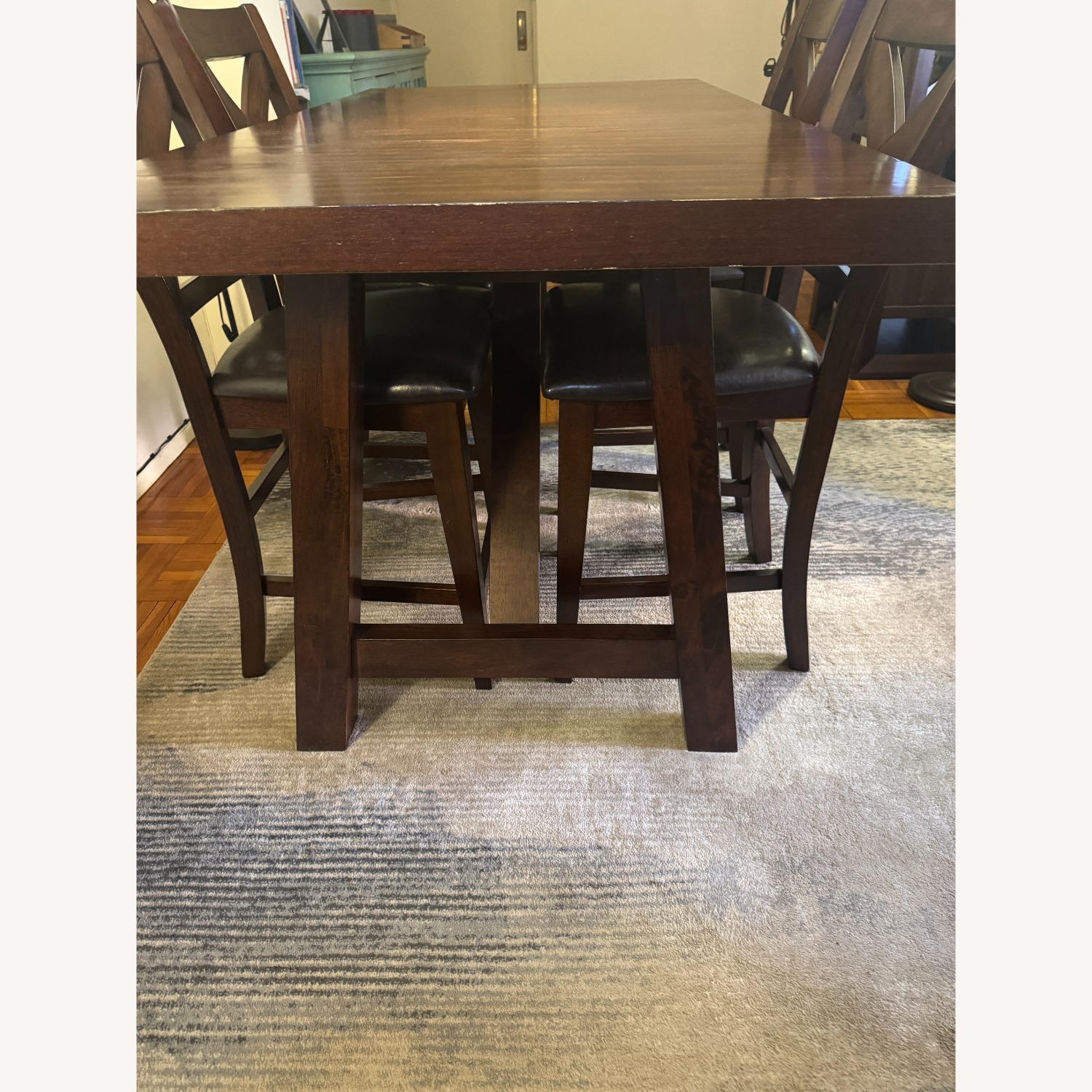 Raymour & Flanigan Double Bridge Counter Height Dining Set - image-2