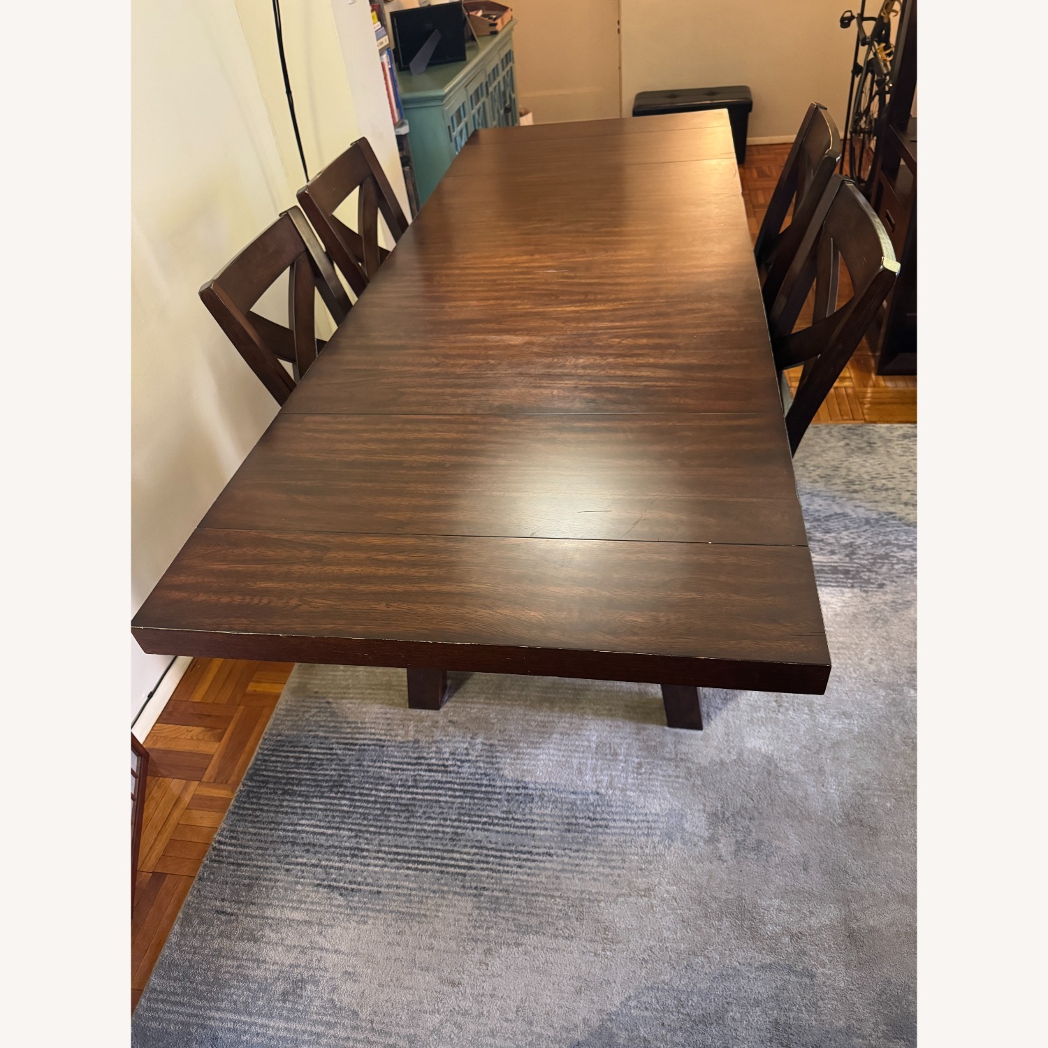 Raymour & Flanigan Double Bridge Counter Height Dining Set - image-5