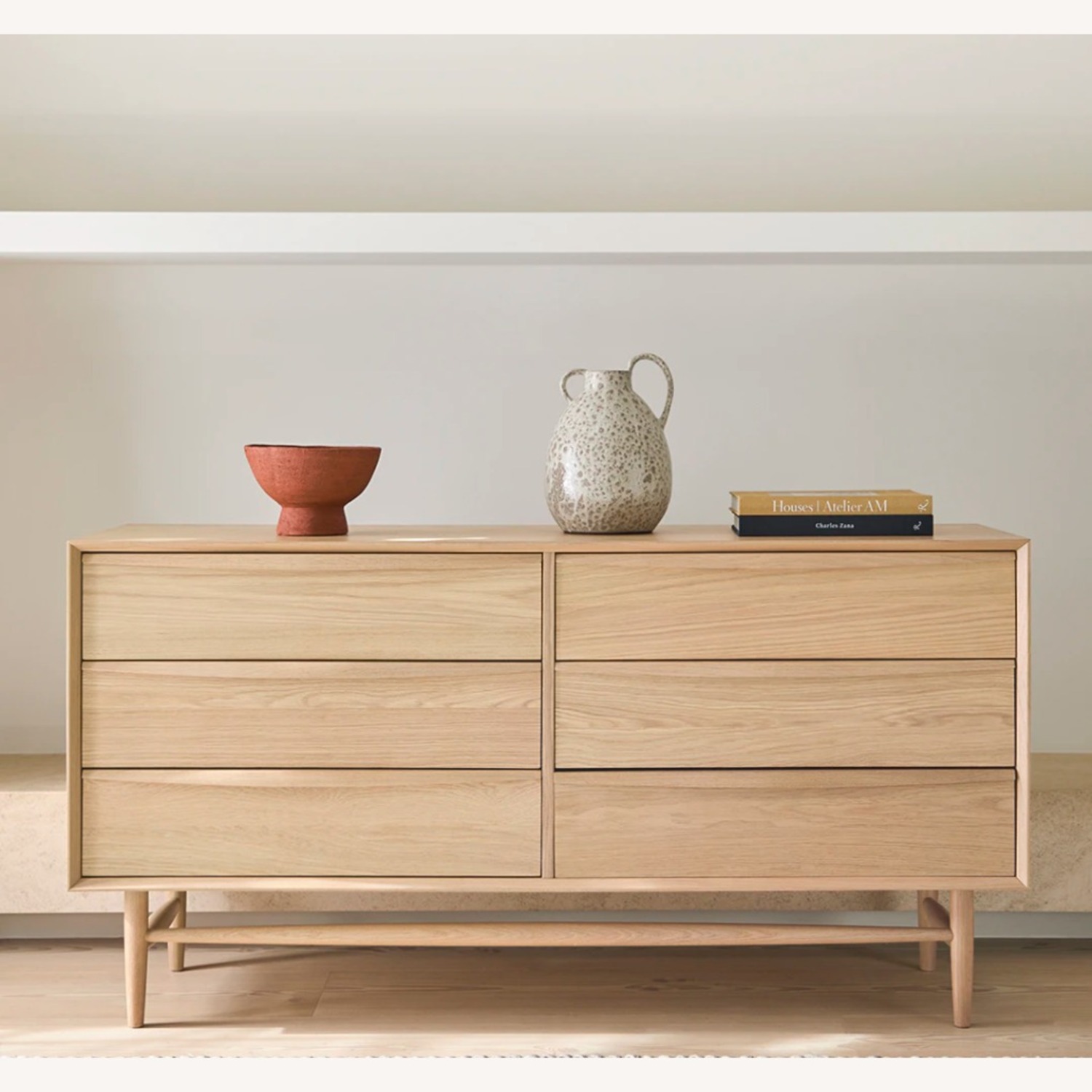 Article Lenia Light Brown Wood Dresser - image-1