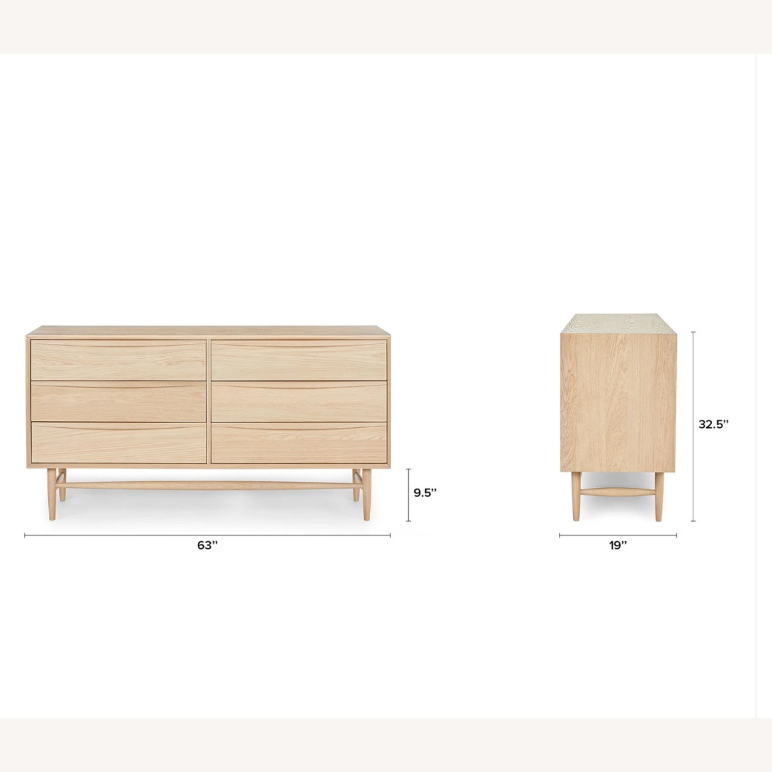 Article Lenia Light Brown Wood Dresser - image-3