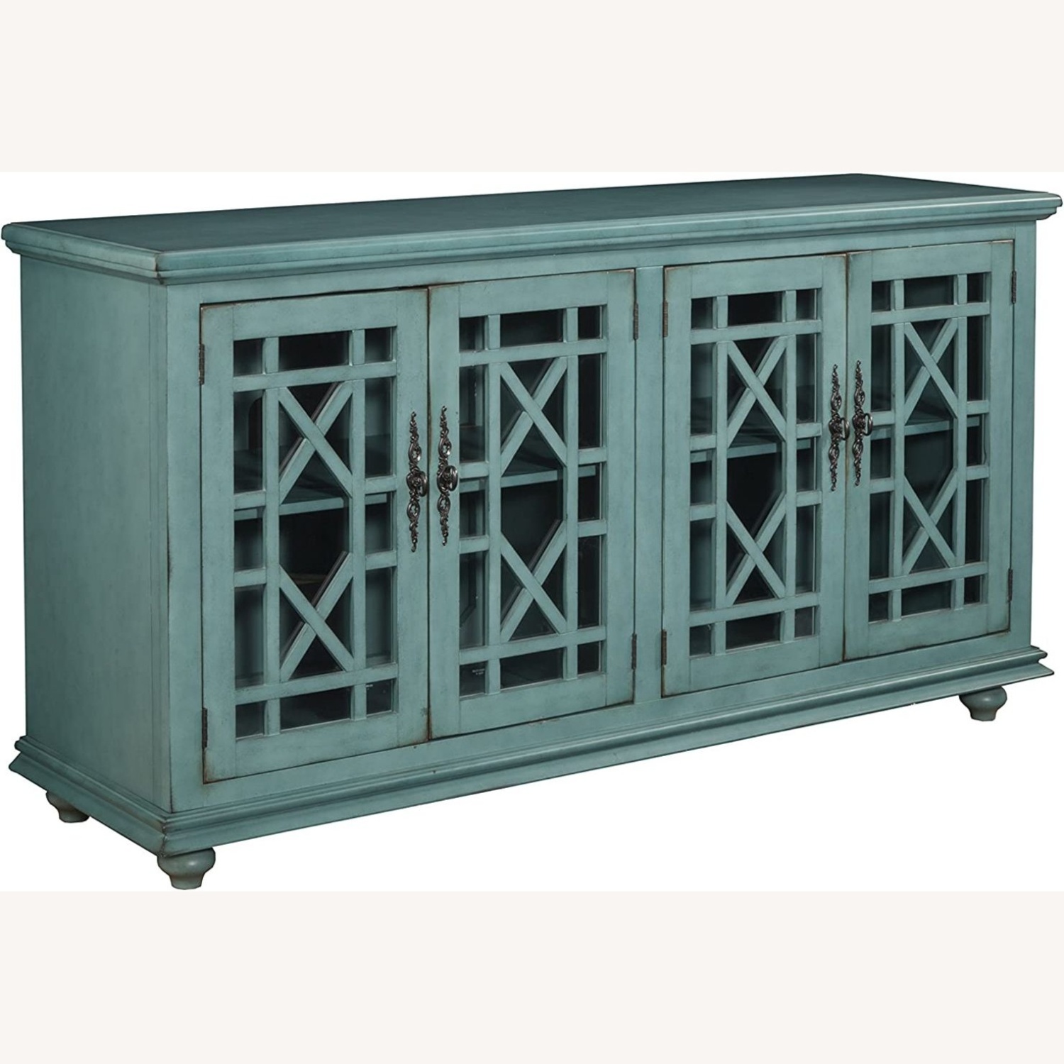 Raymour & Flanigan 4-Door Fretwork Accent Credenza - image-6