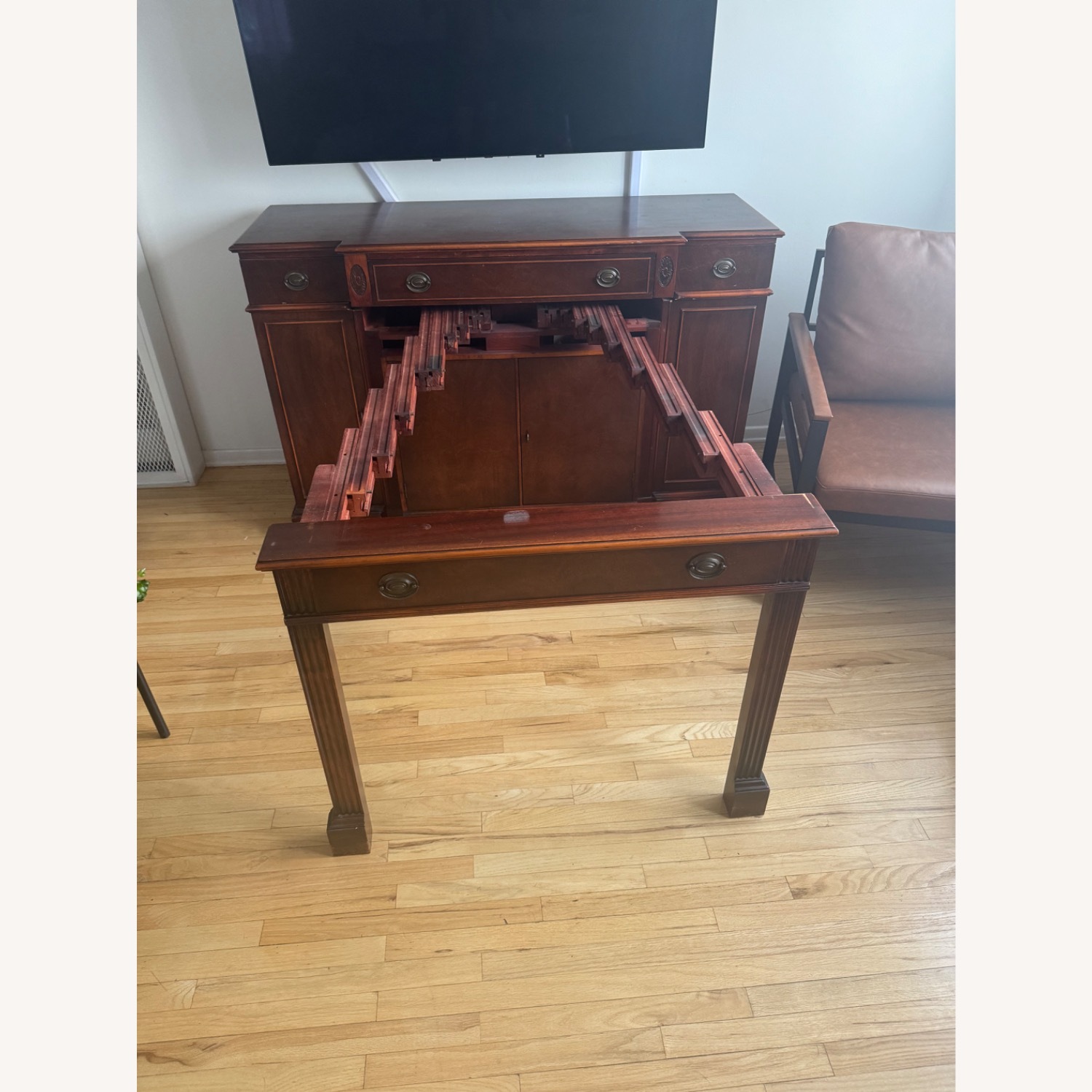 Vintage/Antique Finds Dark Brown Wood Sideboard - image-5