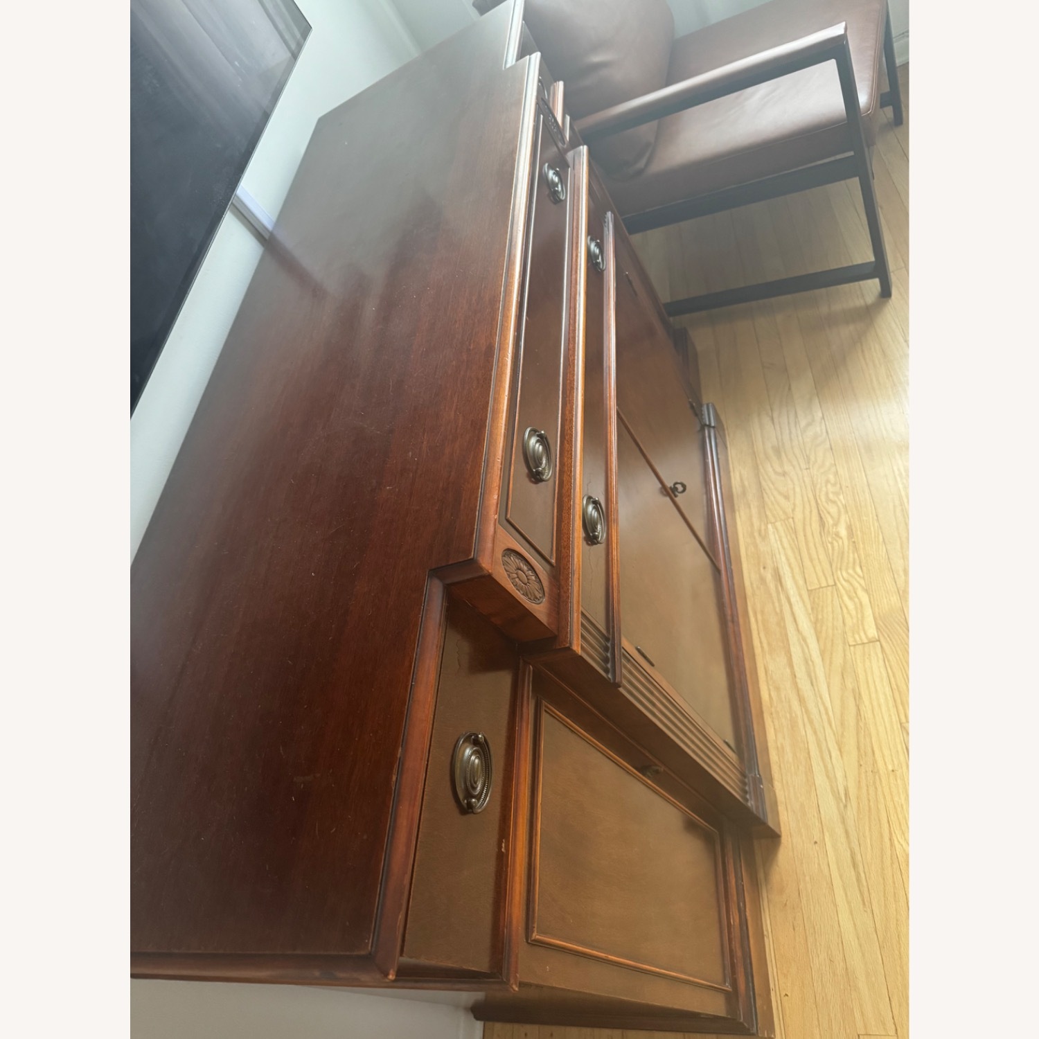 Vintage/Antique Finds Dark Brown Wood Sideboard - image-2